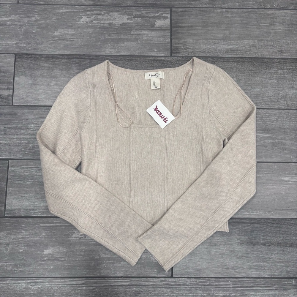 Jessica Simpson Cream Long Sleeve Top